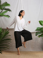 trueBrowns Crinkle Black Palazzo