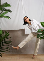 trueBrowns Beige Pure Cotton Pant