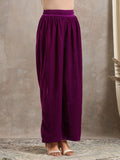trueBrowns Wine Velvet High Waist Pant
