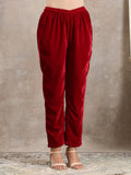 trueBrowns Red Velvet Pant