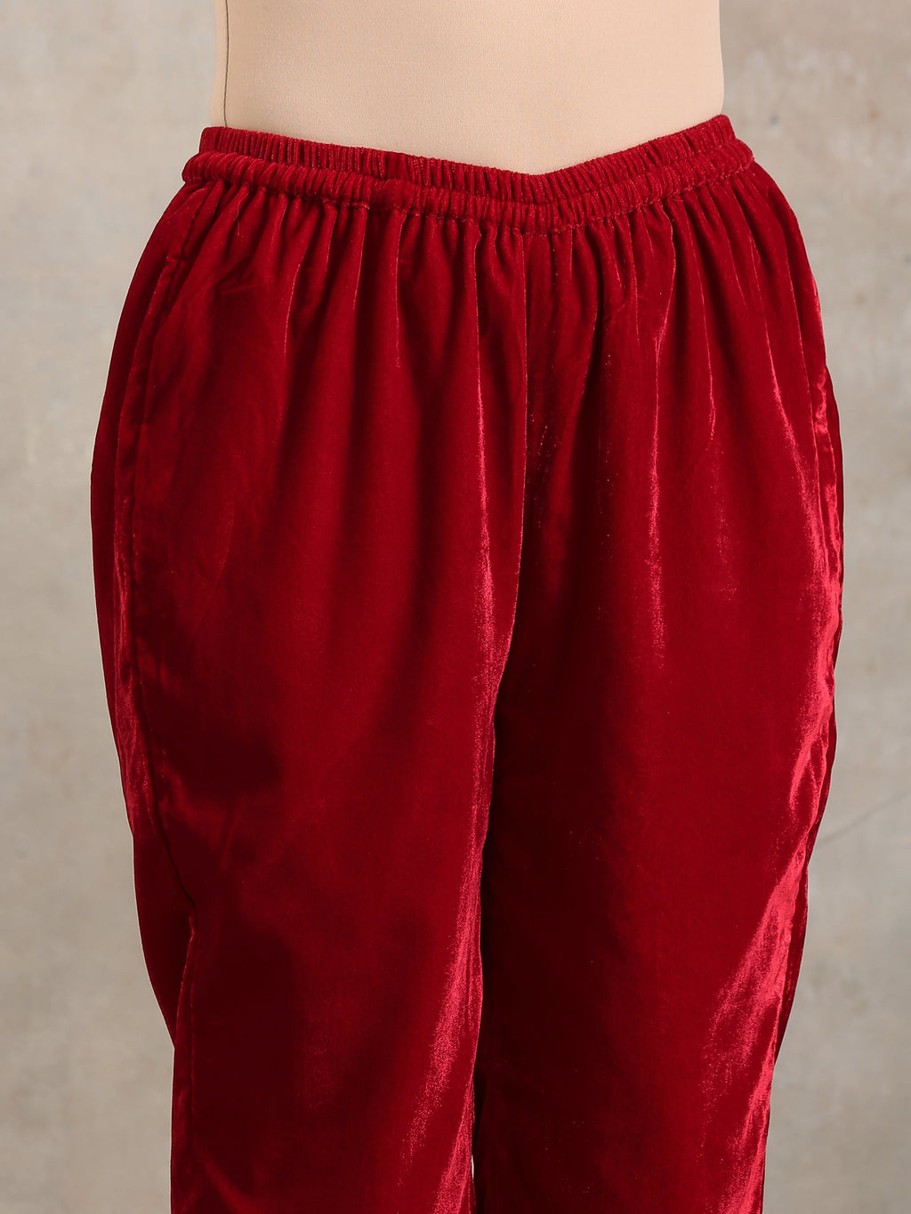 trueBrowns Red Velvet Pant