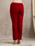 trueBrowns Red Velvet Pant
