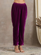 trueBrowns Wine Velvet Pant