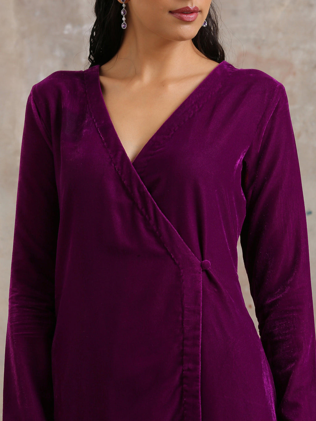 trueBrowns Wine Velvet Angrakha | Relove - Distacart