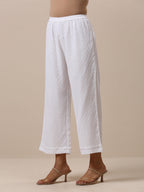 trueBrowns Cotton White Weave Pant