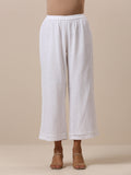 trueBrowns Cotton White Weave Pant