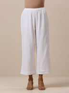 trueBrowns Cotton White Weave Pant