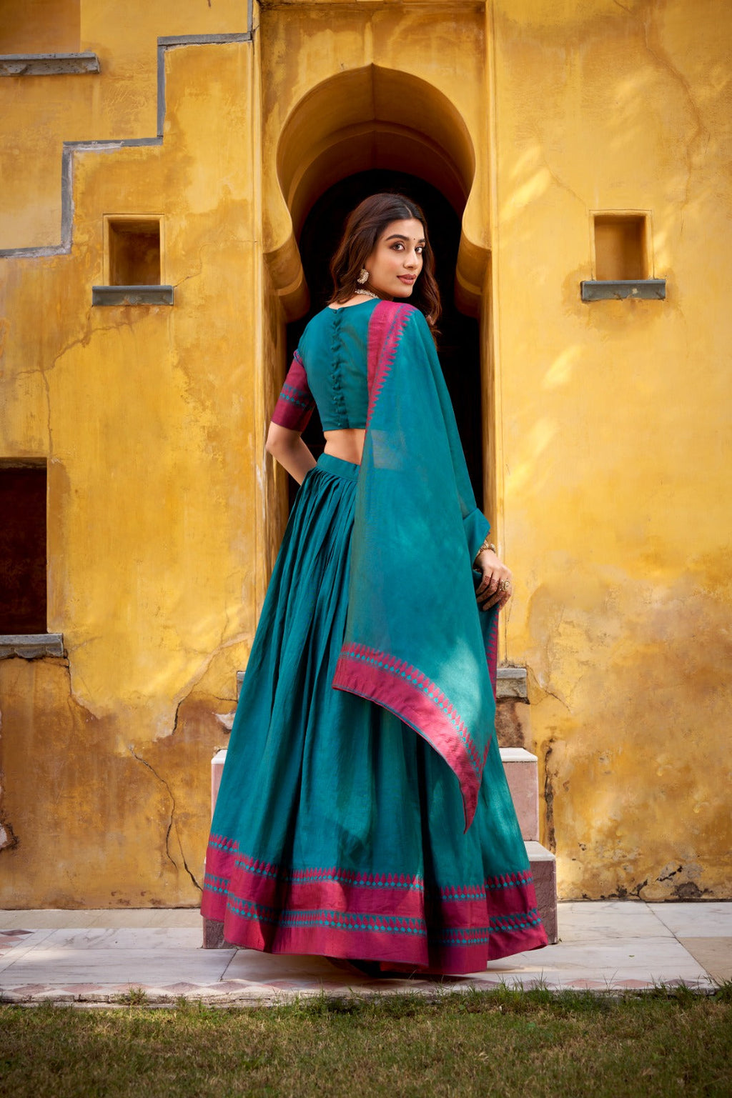 Evanik Pure Chanderi With Thread Work Lehenga Choli - Distacart