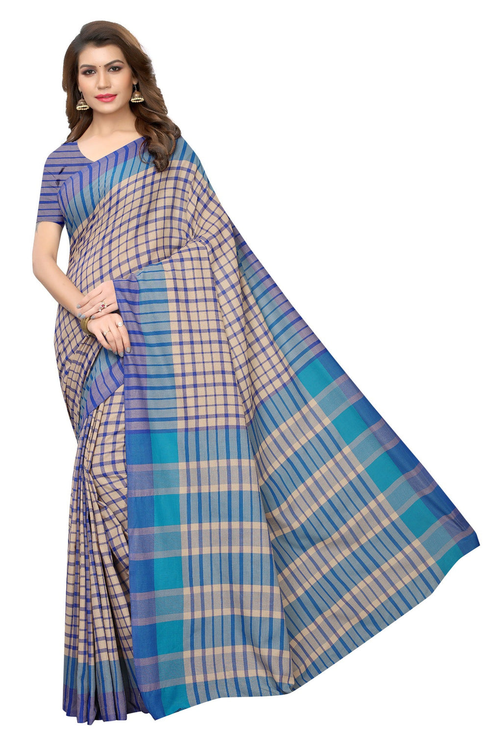 Vamika Cream Cotton Silk Weaving Saree