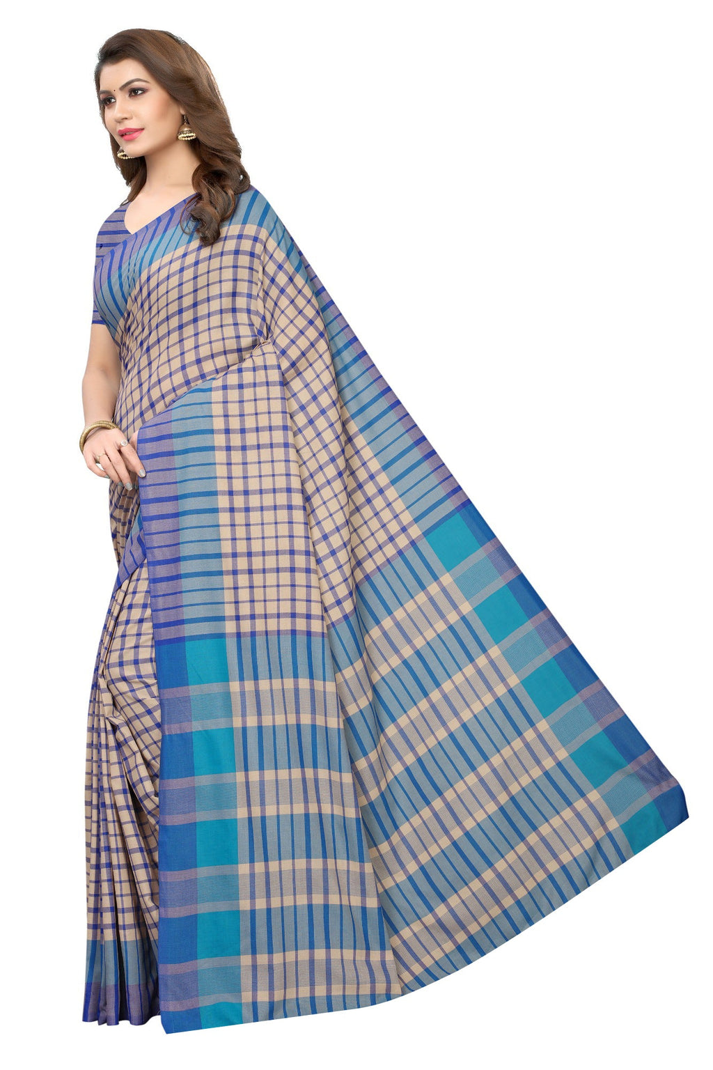 Vamika Cream Cotton Silk Weaving Saree