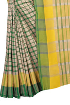 Vamika Cream Cotton Silk Weaving Saree - Distacart
