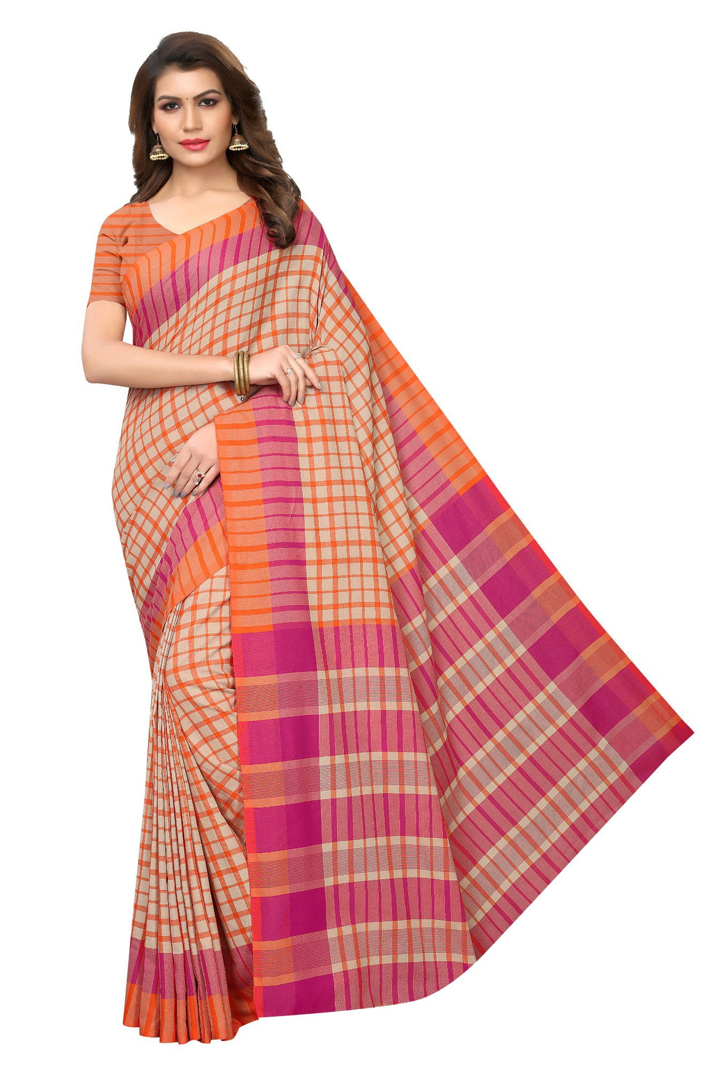 Vamika Cream Cotton Silk Weaving Saree