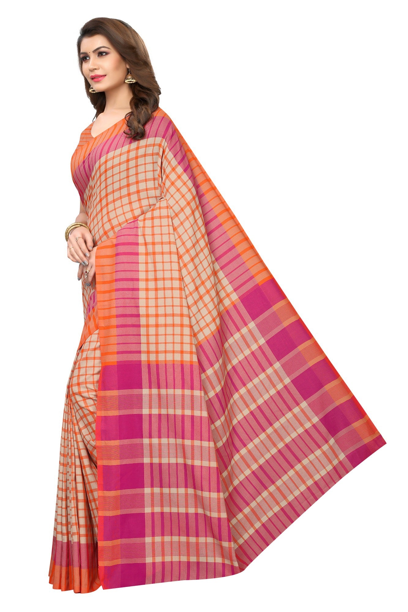 Vamika Cream Cotton Silk Weaving Saree