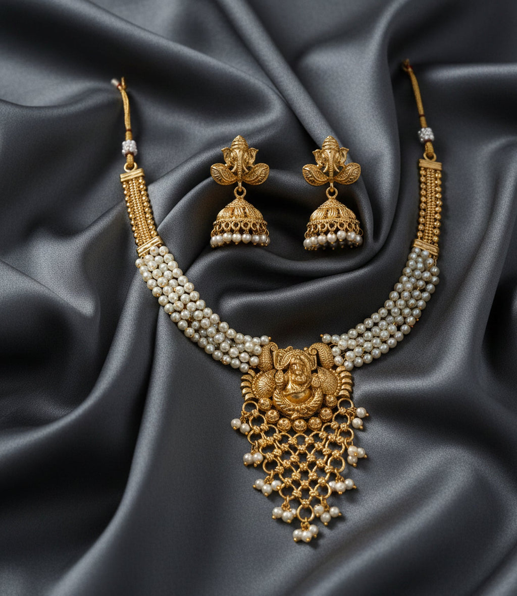 Jewel City Stunning Handcrafted Temple Jewelry Set