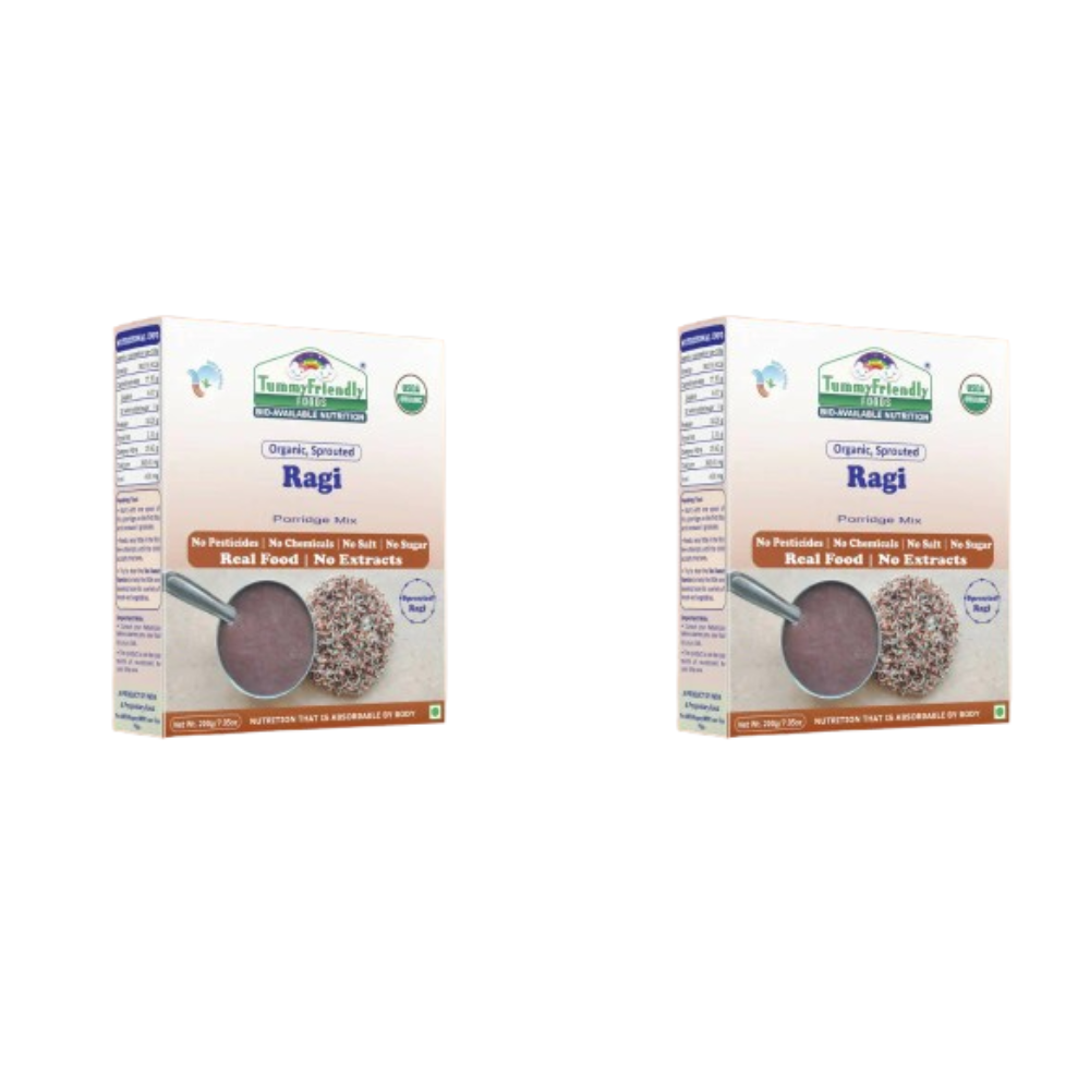 TummyFriendly Foods Certified Organic Sprouted Ragi Porridge Mix - Distacart