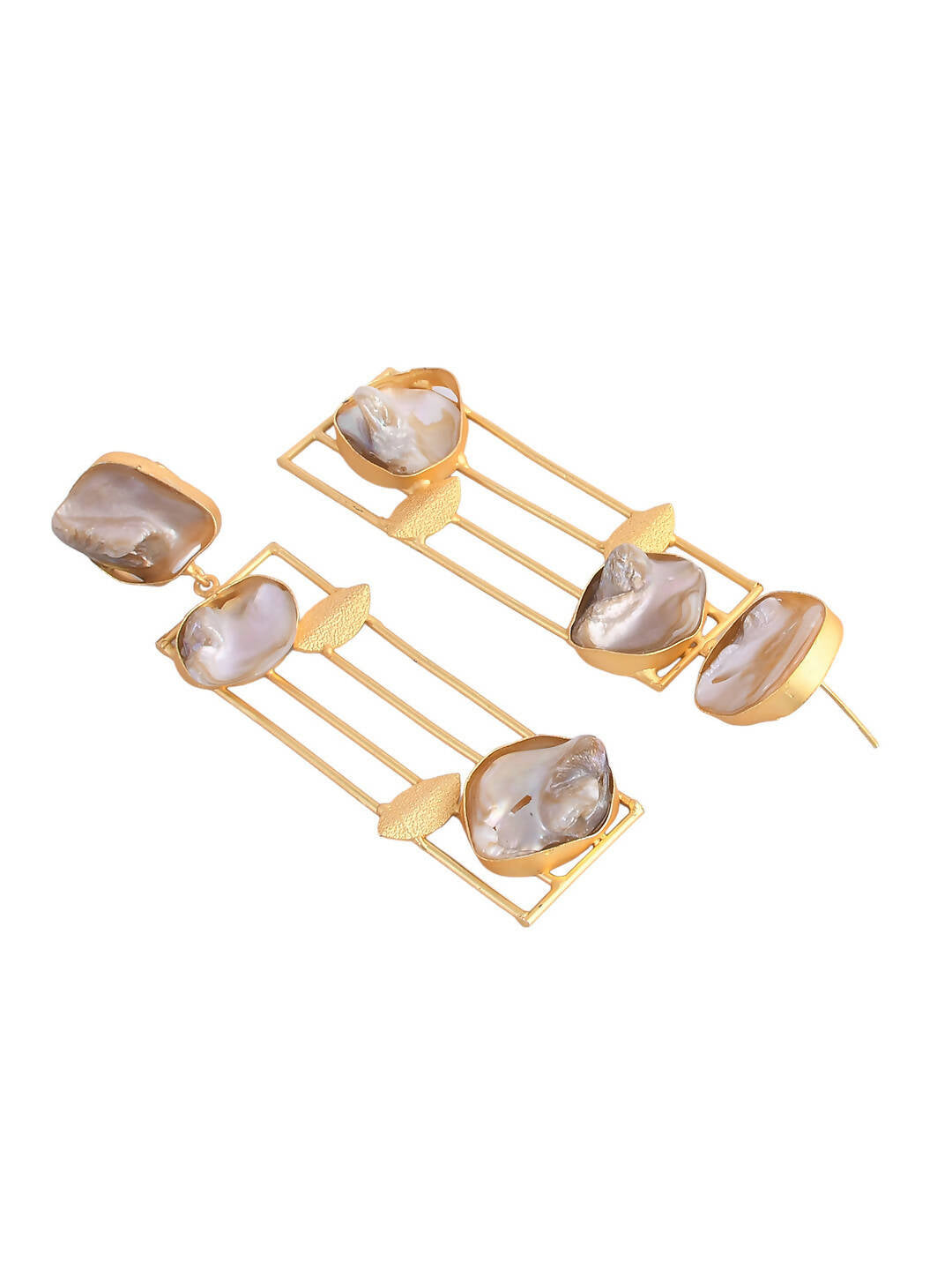 VOJ Women Gold Color stainless steel Earrings - Distacart