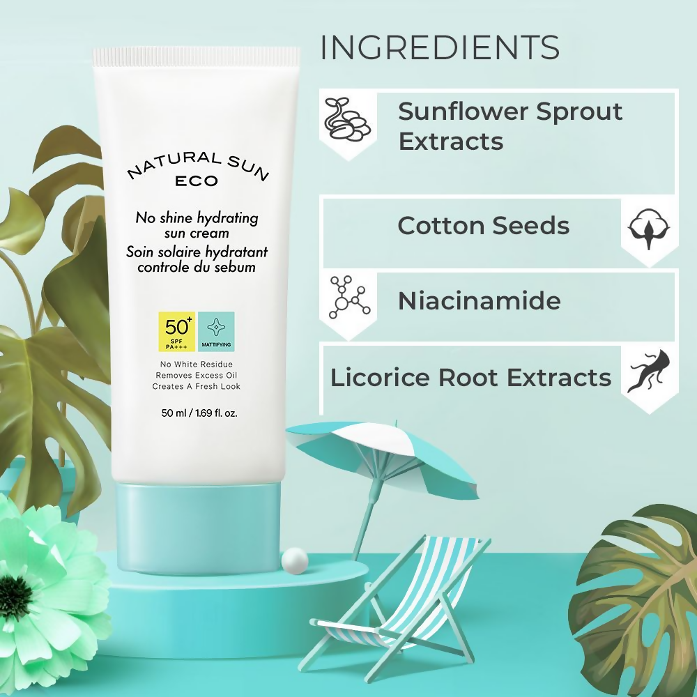 The Face Shop Naturalsun Eco No Shine Hydrating Sun Cream - Korean Skincare