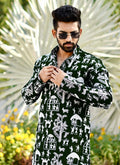 Prazu Fashion Green Lucknowi Silk Kurta With Pajama - Distacart