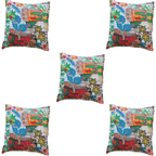 The Decor Nook Off White Base With Kimono Girls Print Cushion Cover