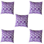 The Decor Nook Purple Base With White Print Cushion Cover