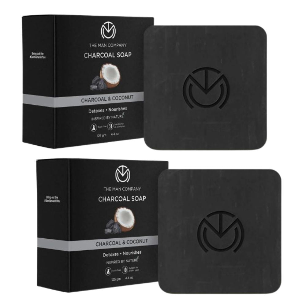 The Man Company Charcoal Soap Bar - Charcoal & Coconut