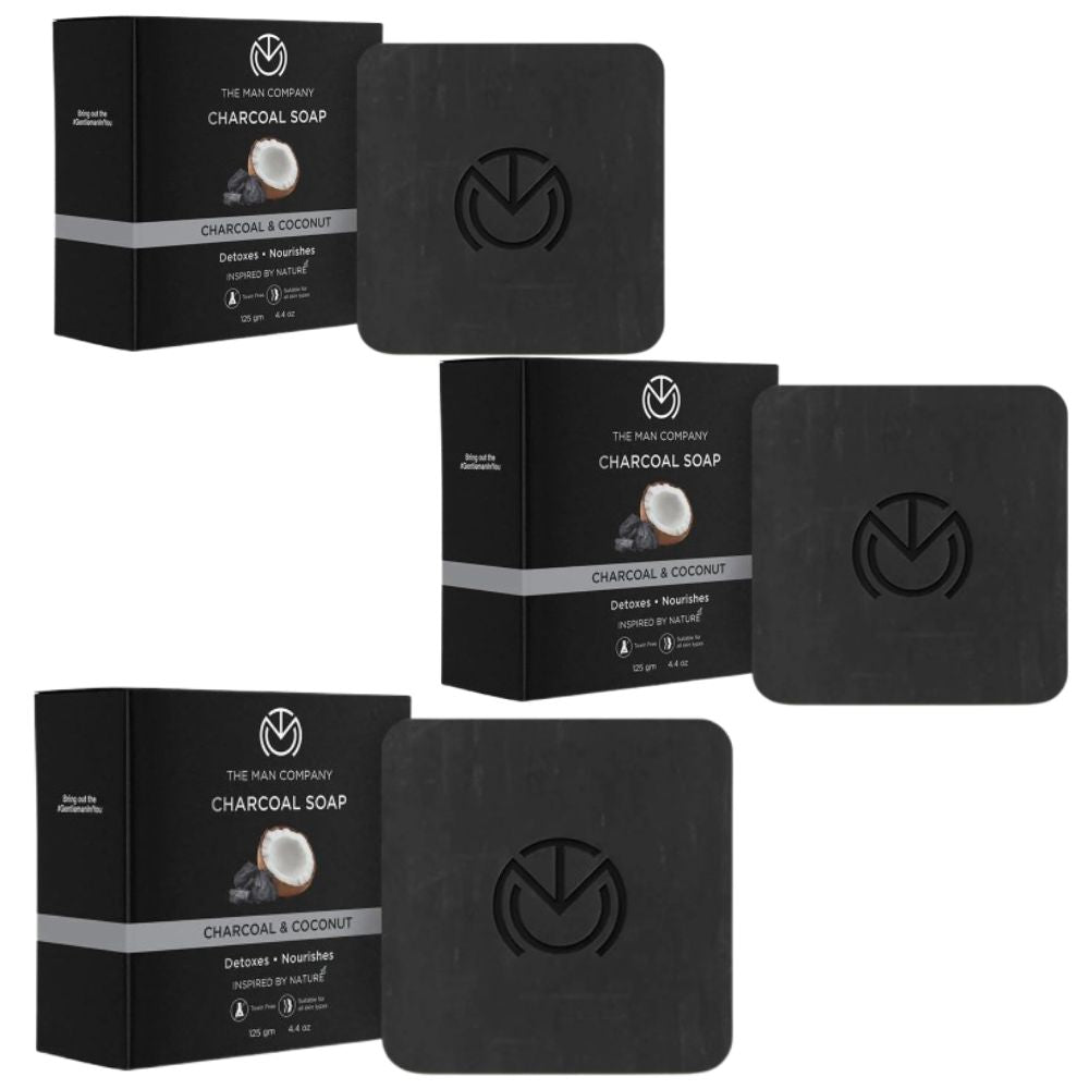 The Man Company Charcoal Soap Bar - Charcoal & Coconut
