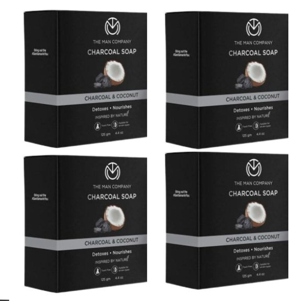The Man Company Charcoal Soap Bar - Charcoal & Coconut