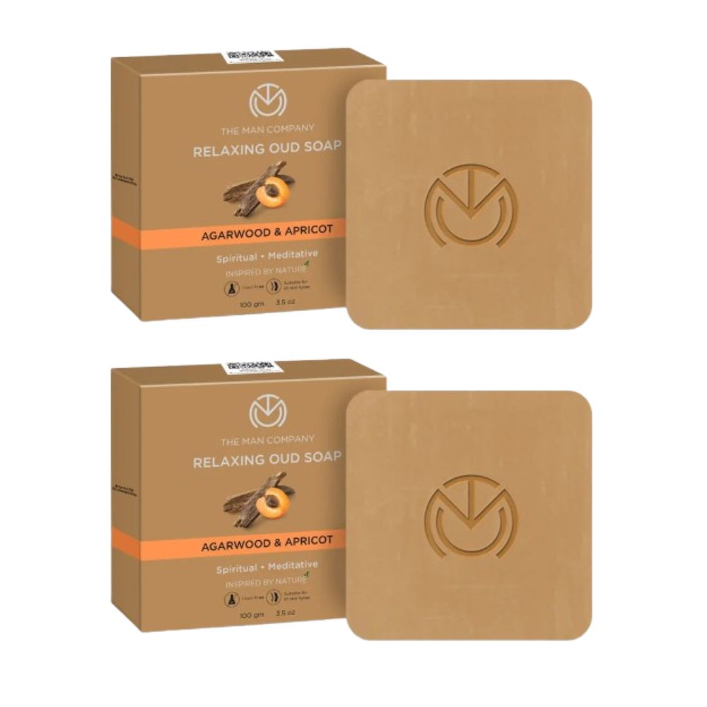 The Man Company Relaxing Oud Soap - Agarwood & Apricot