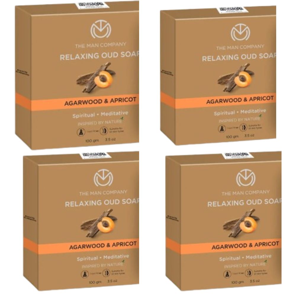The Man Company Relaxing Oud Soap - Agarwood & Apricot