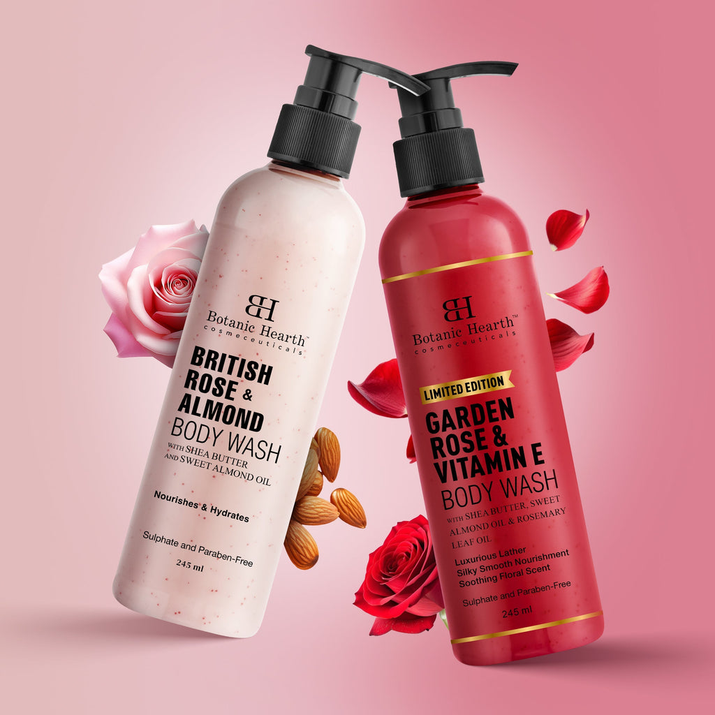 Botanic Hearth Garden Rose Vitamin E & British Rose Almond BodyWash