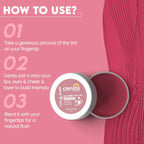 Clensta Lip Cheek Tint - Berry Bliss with Goodness of Vitamin E & Castor Oil