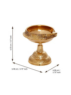 eCraftIndia Gold Toned 2 Pieces Brass Diyas