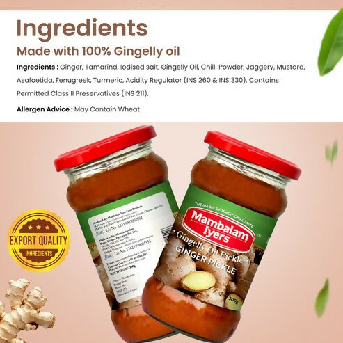 Mambalam Iyers Ginger Pickle