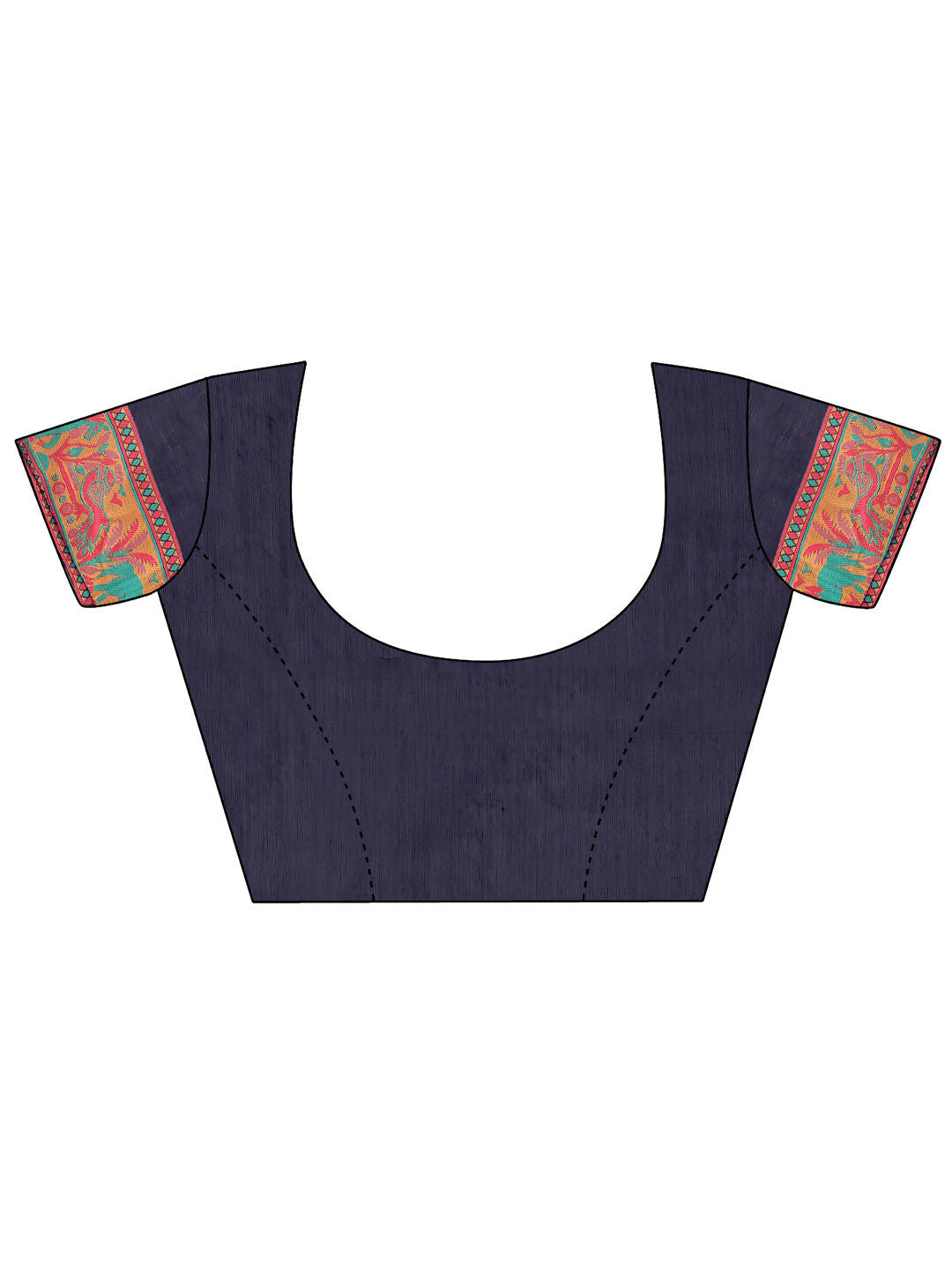 Shree Shyam Fashion Vastraloom Navy Blue Linen Cotton Saree