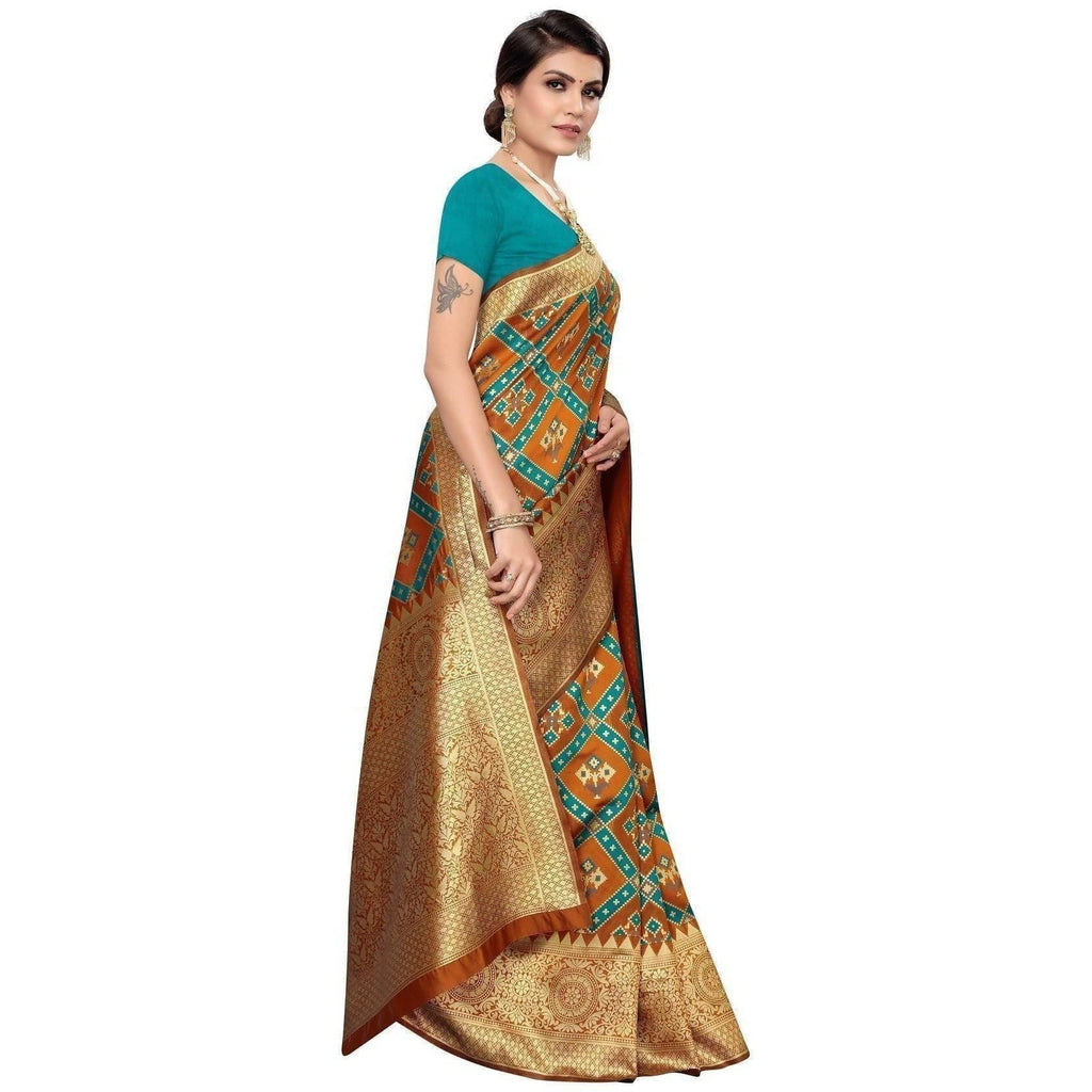 Vamika Banarasi Jaquard Mustard Weaving Saree (Banarasi 19)