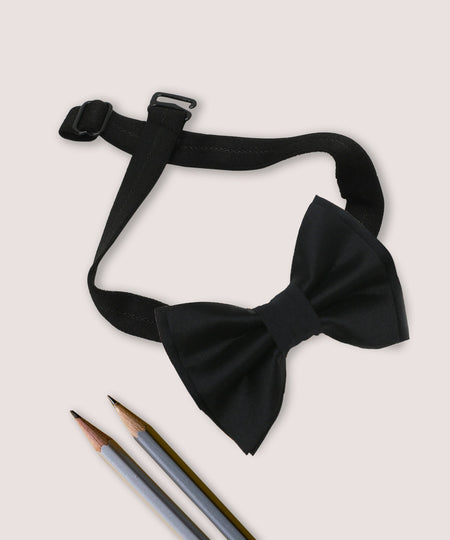 Manet Boys Solid Double Layer Bow - Black