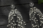 Mominos Fashion Johar Kamal Silver-Plated Oxidised Parrot Design Earrings - Distacart