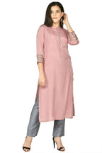 Joban Fashion Rose Gold Maslin Kurta Set