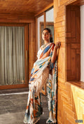 Partywear Designer Multi Bright Moss Fancy Saree - Durga