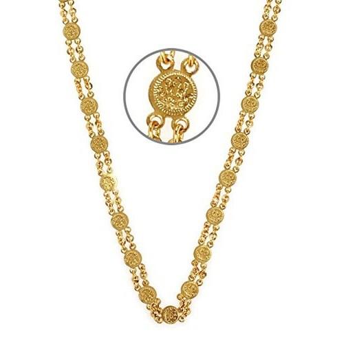 Gold-Polished Alloy Goddess Laxmi Ginni Chain - The Pari