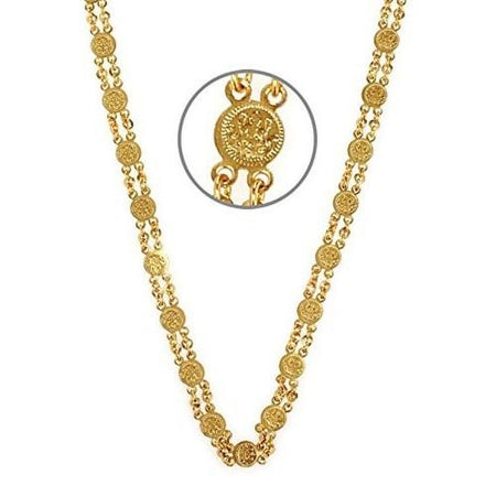 Gold-Polished Alloy Goddess Laxmi Ginni Chain - The Pari
