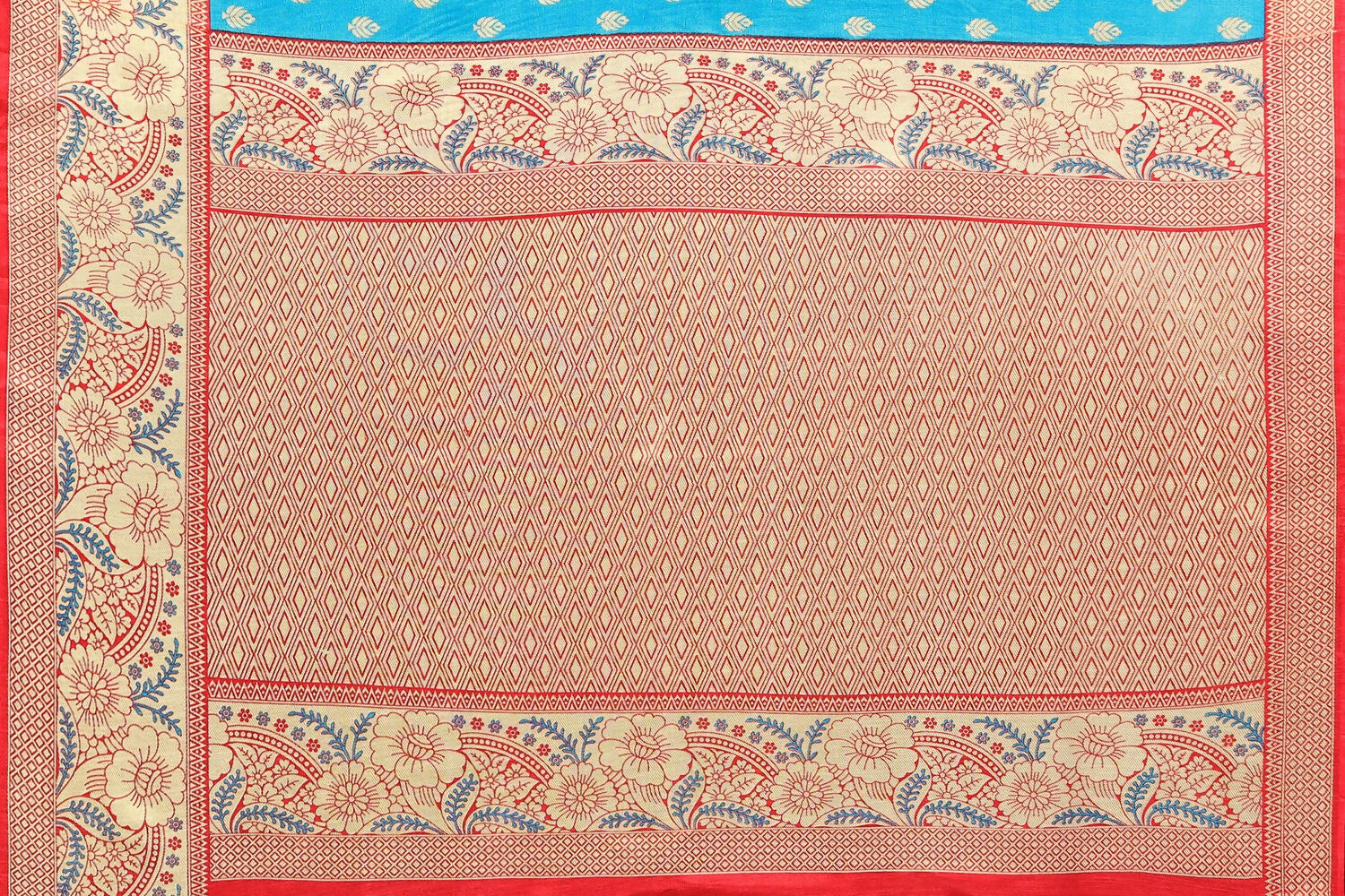 Vamika Blue Printed Art Silk Saree