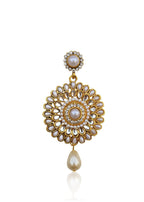 Gold-Plated Alloy Traditional Look Pearl Studded Earrings - The Pari - Distacart