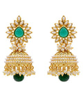Gold-Plated Alloy Pearl Studded Jhumka Earrings - The Pari - Distacart