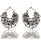 Silver-Plated Alloy Oxidised Designer Earrings - The Pari - Distacart