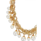 Gold-Polished Alloy Pearl Statement Necklace - The Pari