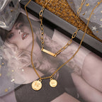 Gold-Polished Alloy Layered Designer Short Necklace - The Pari