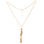 Gold-Polished Alloy Long Multi Chain Necklace - The Pari