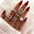Silver-Plated Alloy Stylish Contemporary Stackable Ring - The Pari