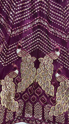Jyoti Fashion Women's Purple Bridal Net Fancy Foil & Sequins with Multi Thread Embroidered Wedding Lehenga Choli